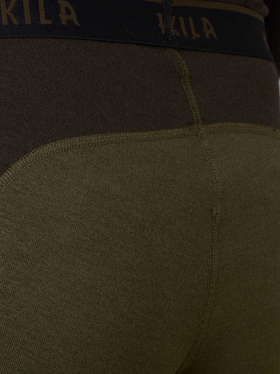 HARKILA Base Warm Long Johns - Mens - Willow Green / Shadow Brown - Image 4