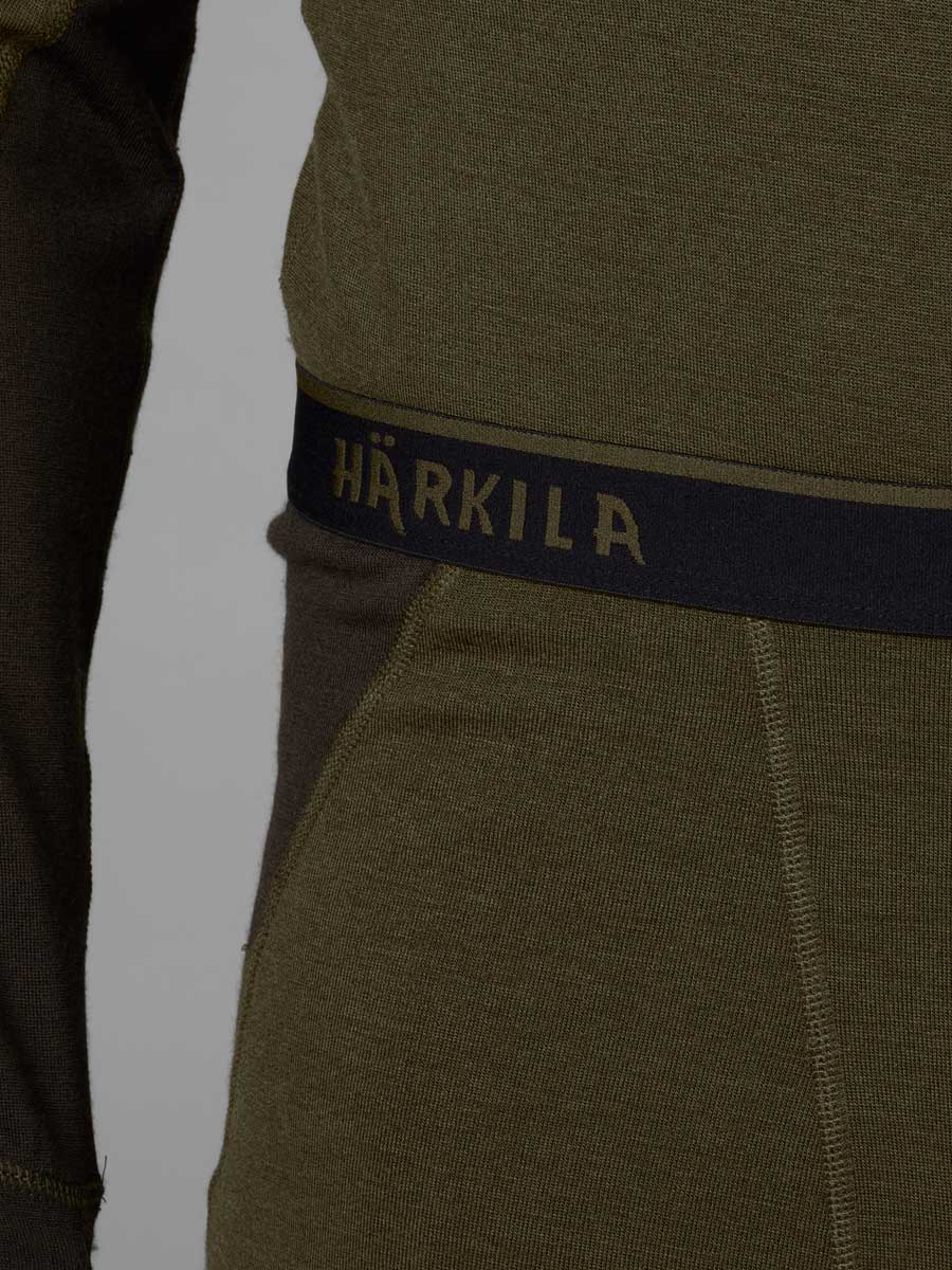 HARKILA Base Warm Long Johns - Mens - Willow Green / Shadow Brown - Image 5