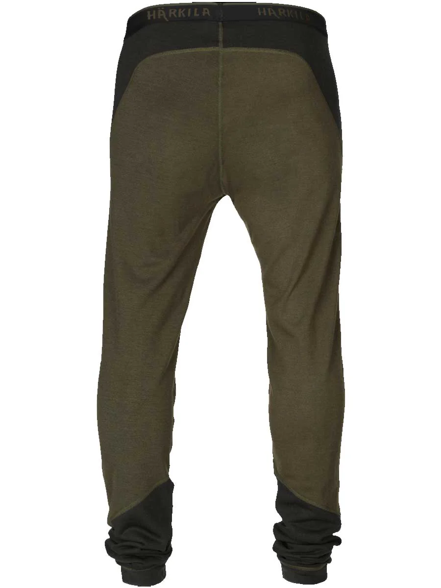 HARKILA Base Warm Long Johns - Mens - Willow Green / Shadow Brown - Image 6