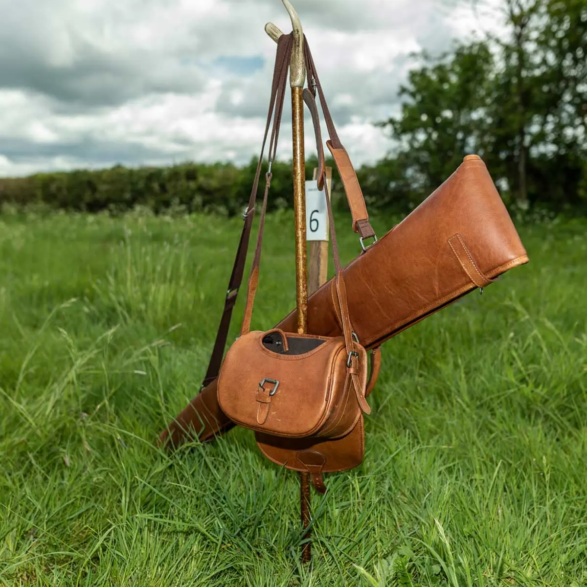 HARKILA Retrieve Cartridge Bag - Vintage Leather - 125 Cartridges - Cognac - Image 3