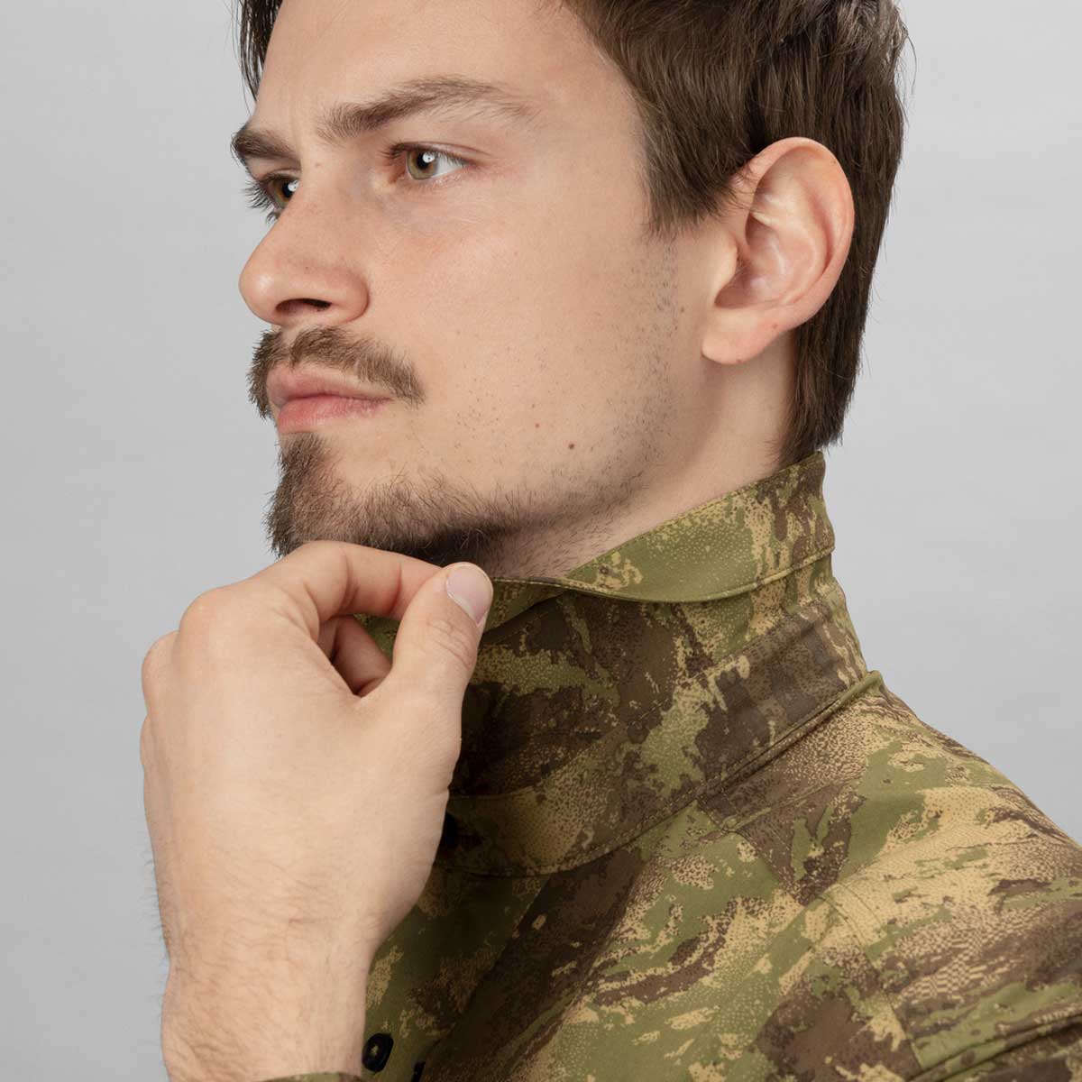 HARKILA Deer Stalker Camo Long Sleeve Shirt - Mens - AXIS MSP Forest Green - Image 3
