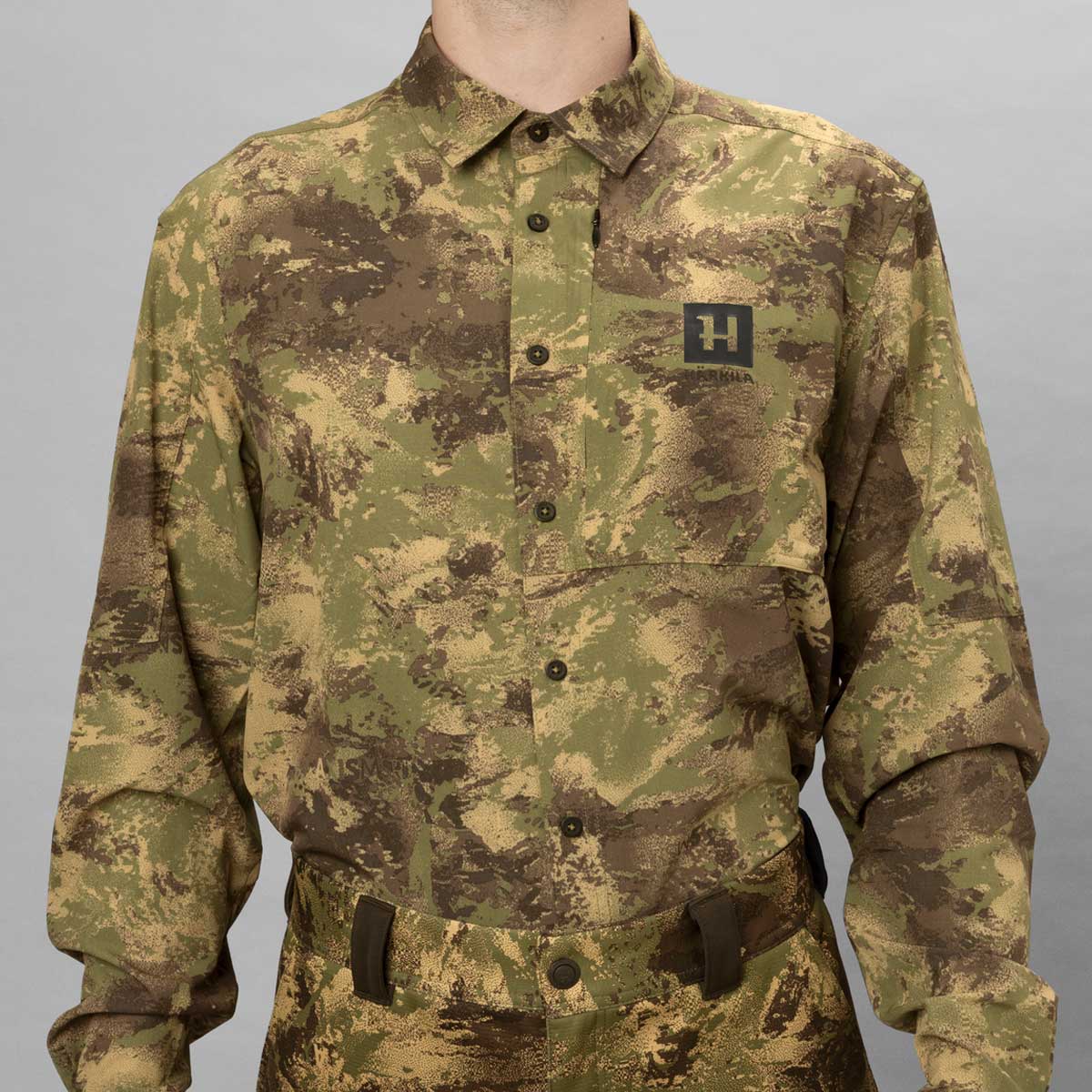 HARKILA Deer Stalker Camo Long Sleeve Shirt - Mens - AXIS MSP Forest Green - Image 5