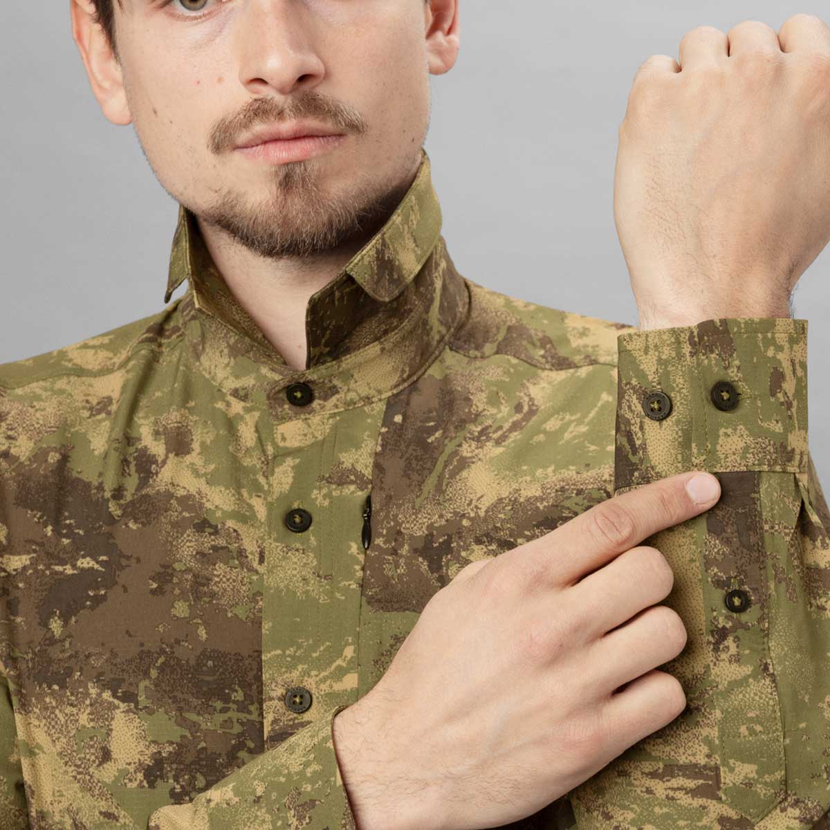 HARKILA Deer Stalker Camo Long Sleeve Shirt - Mens - AXIS MSP Forest Green - Image 6