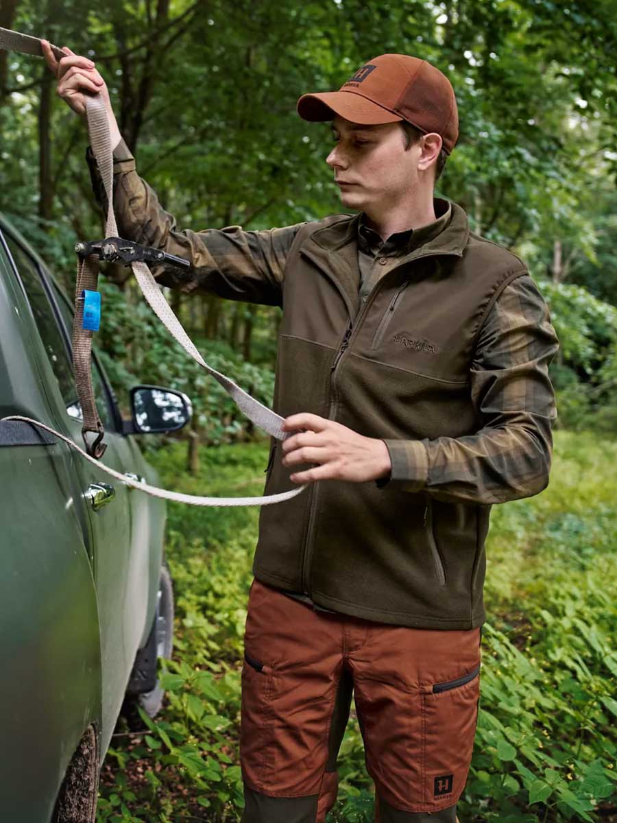 HARKILA Fjell Fleece Waistcoat - Mens - Hunting Green / Willow Green - Image 2