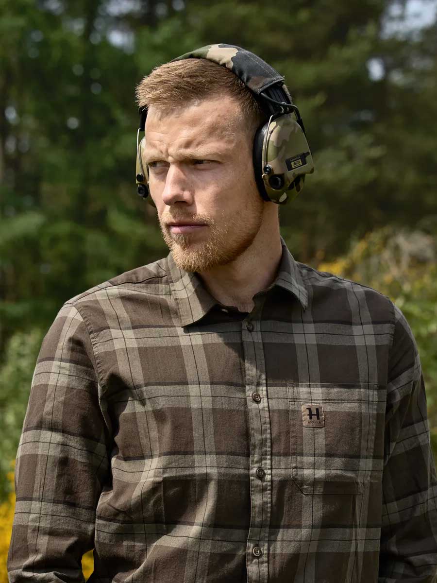 HARKILA Fjell Long Sleeved Shirt - Mens - Green Check - Image 2