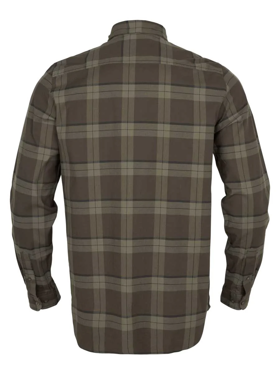 HARKILA Fjell Long Sleeved Shirt - Mens - Green Check - Image 4