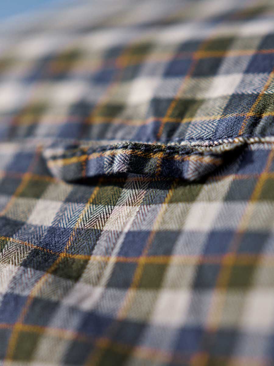 HARKILA Fjell Short Sleeve Shirt - Mens - Naval Blue Check - Image 5