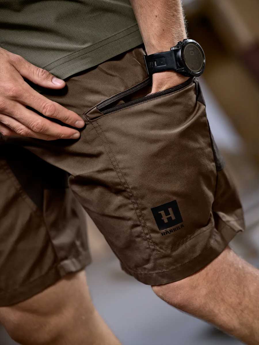 HARKILA Fjell Shorts - Mens - Dark Earth / Shadow Brown - Image 8