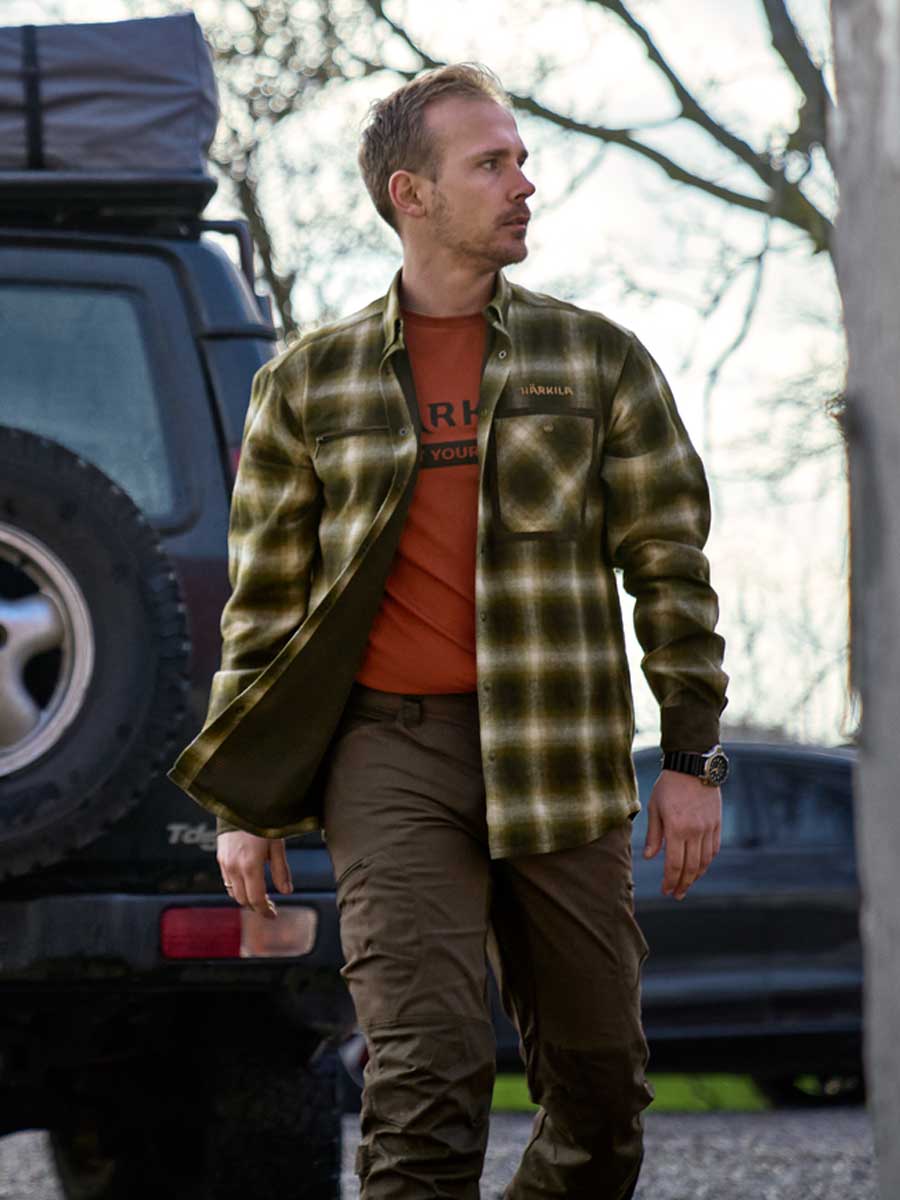HARKILA Folke Shirt Jacket - Mens - Willow Green - Image 2