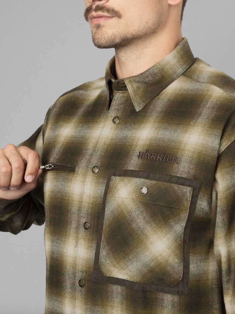 HARKILA Folke Shirt Jacket - Mens - Willow Green - Image 8