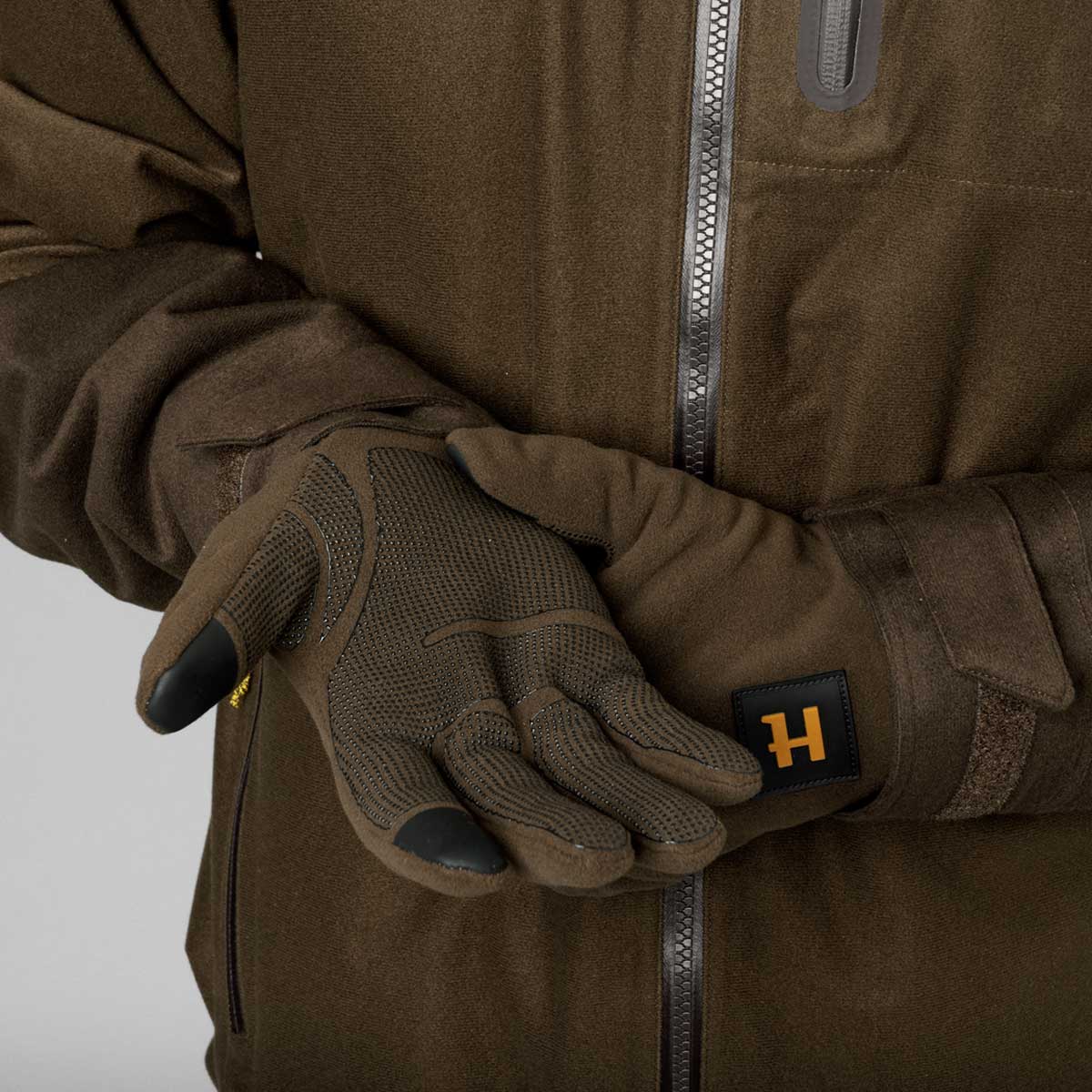 HARKILA Forest Hunter WSP Gloves - Hunting Green / Shadow Brown - Image 4