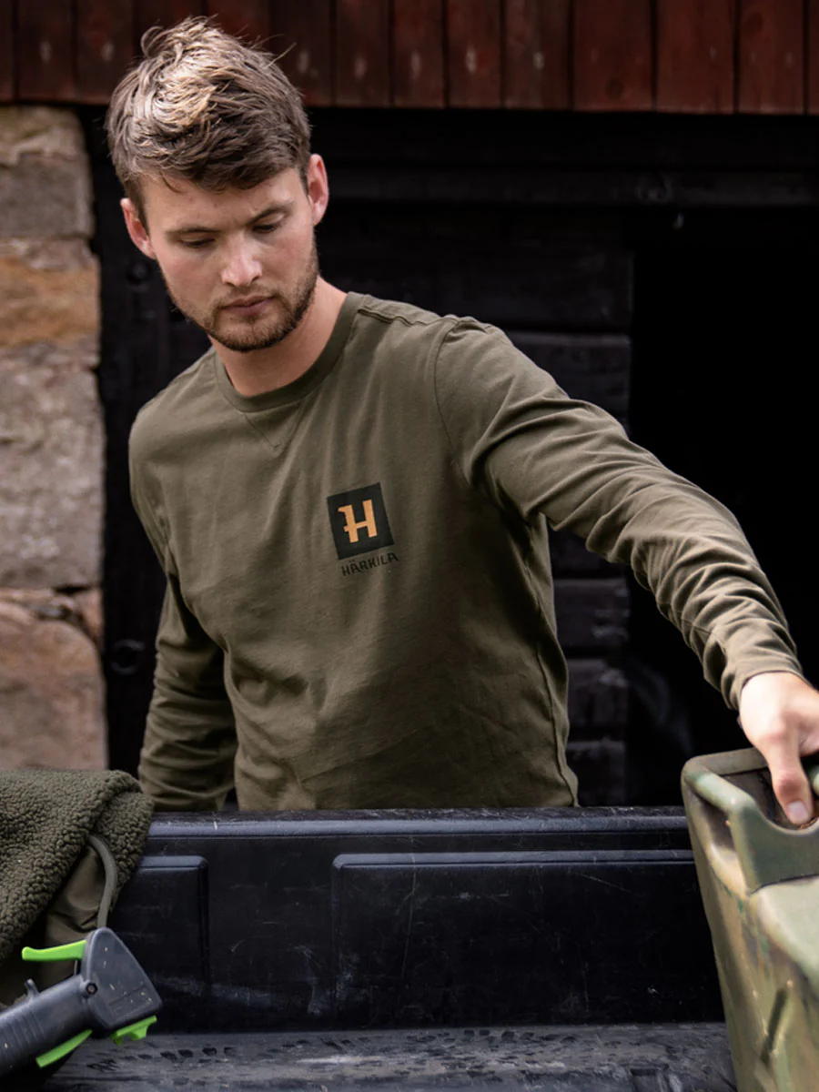 HARKILA Gorm Long Sleeve T-Shirt - Mens - Willow Green - Image 2