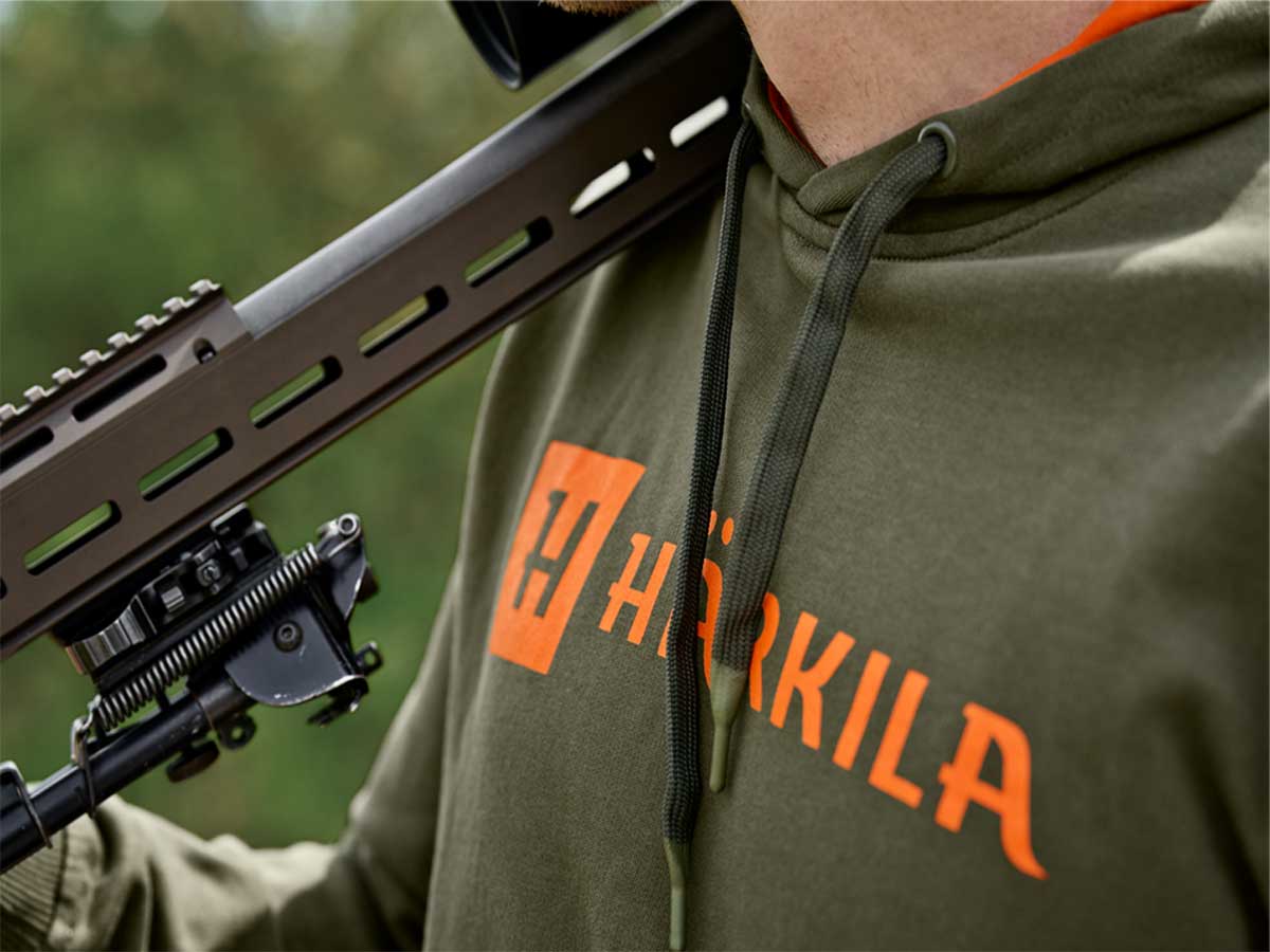 HARKILA Identity Hoodie - Mens - Grape Leaf / Mandarin Orange - Image 3