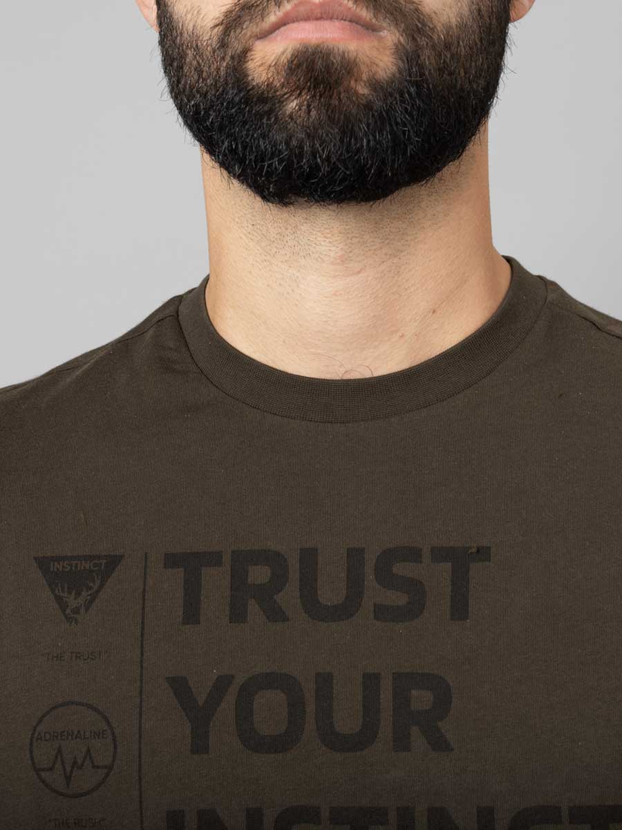 HARKILA Instinct T-shirt - Mens - Shadow-Brown - Image 2