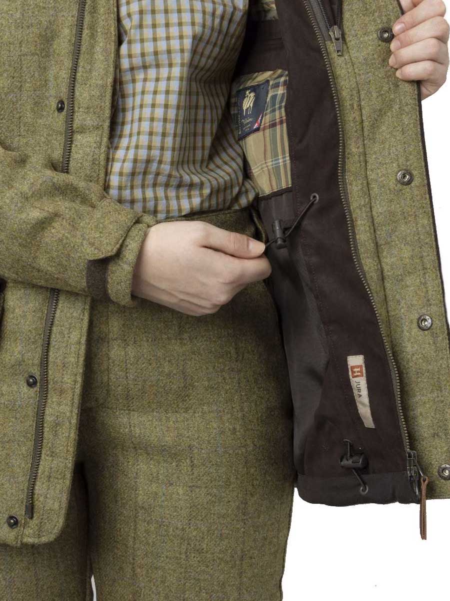 HARKILA Jura GTX Waterproof Tweed Jacket - Womens - Olive - Image 5