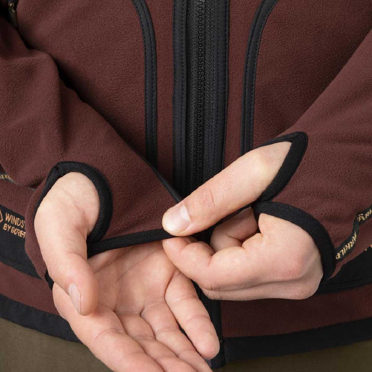 HARKILA Kamko Fleece - Mens Reversible Windstopper - Green/Bordeaux - Image 3