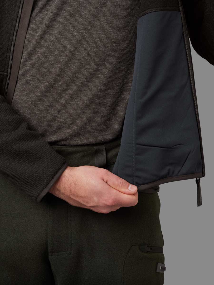 HARKILA Metso Full Zip Sweater - Mens - Shadow Brown - Image 6