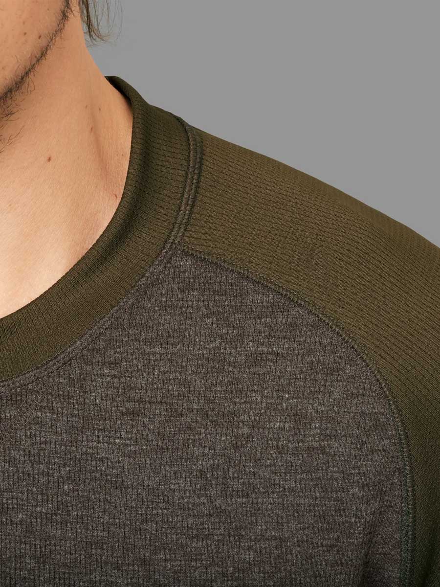 HARKILA Metso Long Sleeve T-Shirt - Mens - Olive Night / Willow Green - Image 3