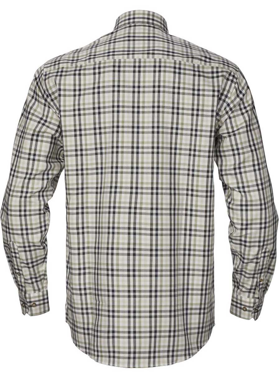 HARKILA Milford Shirt - Mens Fine Twill Cotton - Rosin / Deep Well - Image 4