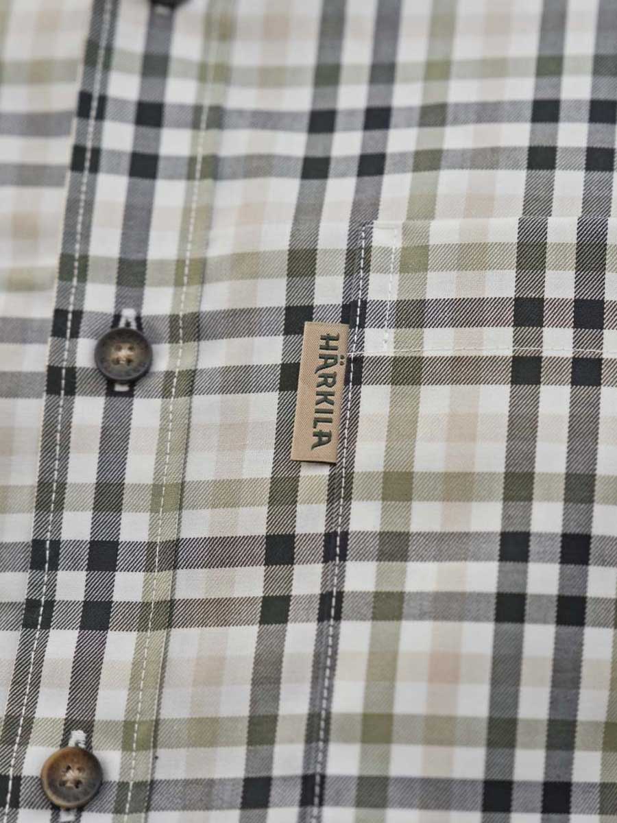 HARKILA Milford Shirt - Mens Fine Twill Cotton - Rosin / Deep Well - Image 5