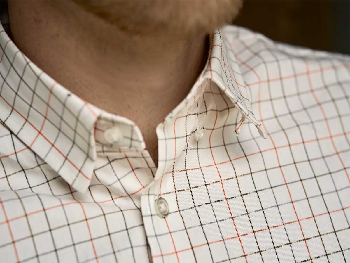 HARKILA Portfield Long Sleeve Shirt - Mens - Mandarin Check - Image 4