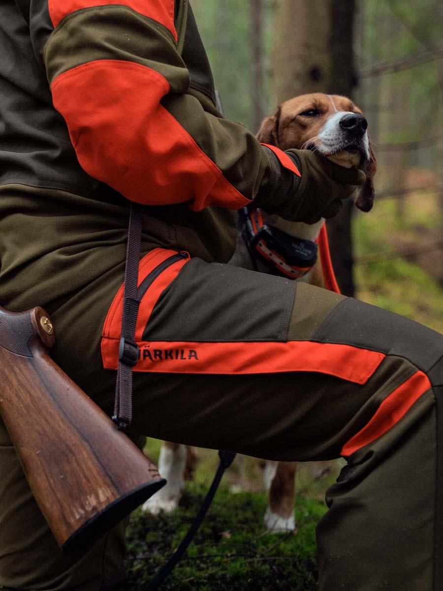 HARKILA Pro Hunter Dog Keeper GTX Trousers - Mens - Willow Green & Orange - Image 2