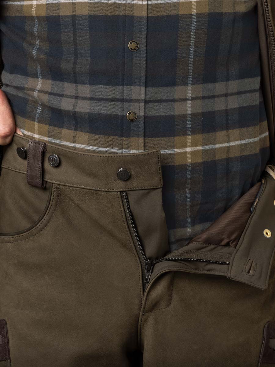 HARKILA Pro Hunter Leather Trousers - Mens - Willow Green - Image 4