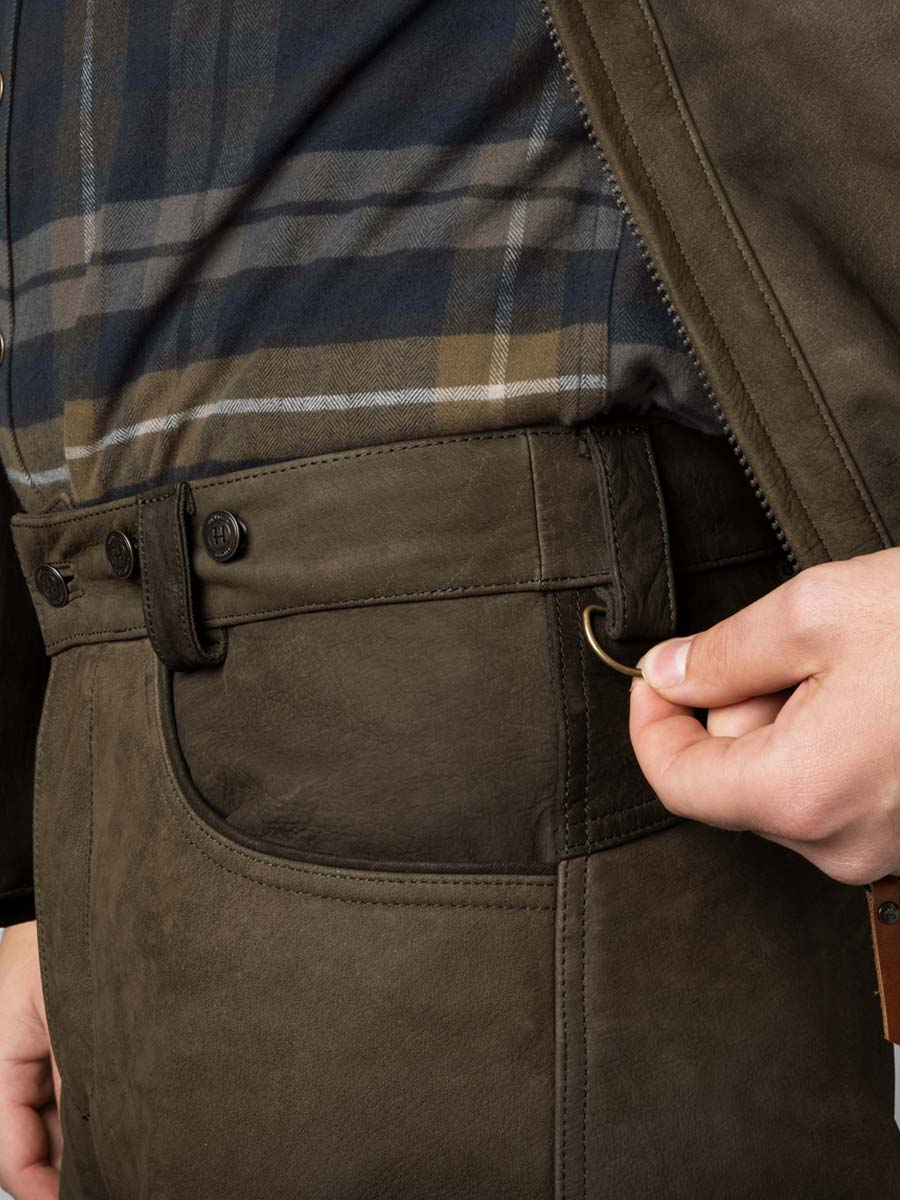 HARKILA Pro Hunter Leather Trousers - Mens - Willow Green - Image 5