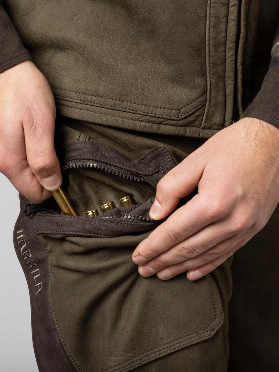 HARKILA Pro Hunter Leather Trousers - Mens - Willow Green - Image 6