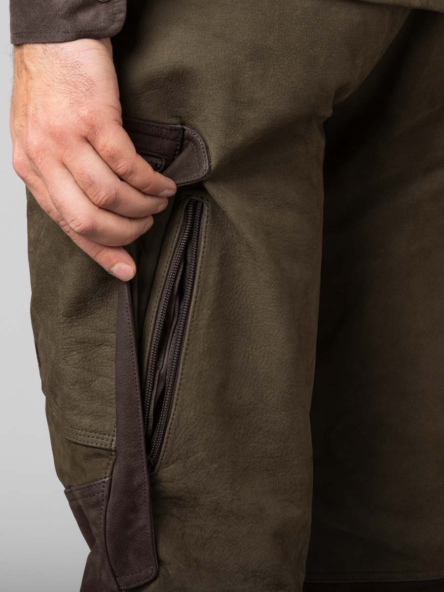 HARKILA Pro Hunter Leather Trousers - Mens - Willow Green - Image 9