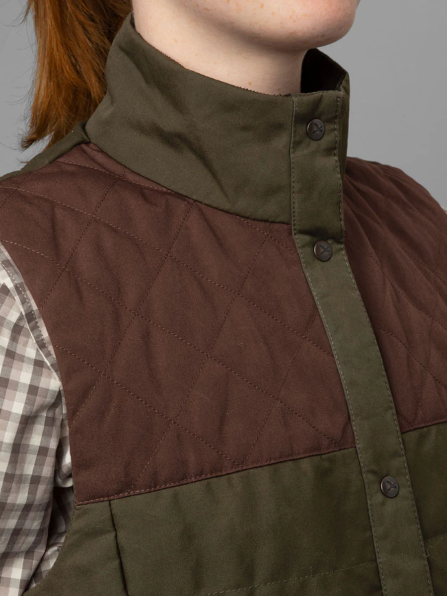 HARKILA Retrieve Waistcoat - Ladies - Warm Olive - Image 3