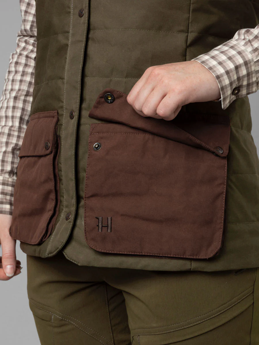 HARKILA Retrieve Waistcoat - Ladies - Warm Olive - Image 4