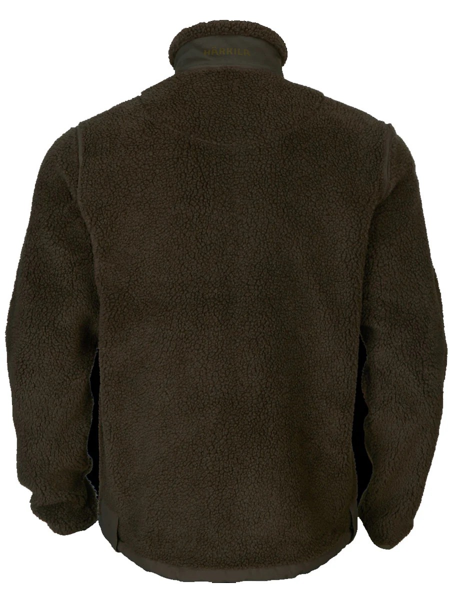 HARKILA Rurik Teddy Fleece Jacket - Mens - Shadow Grey/Willow Green - Image 4
