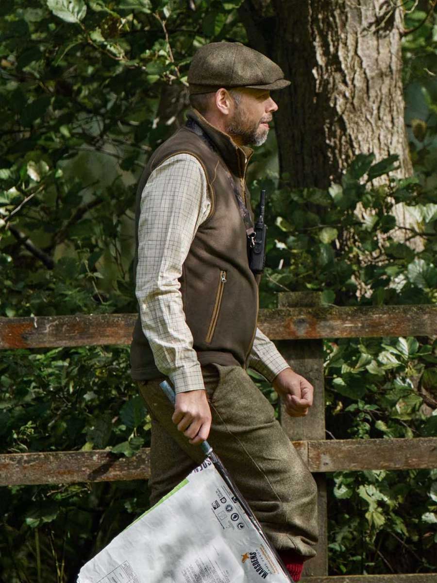 HARKILA Sandhem 200 Fleece Gilet - Mens Polartec - Demitasse Brown - Image 5