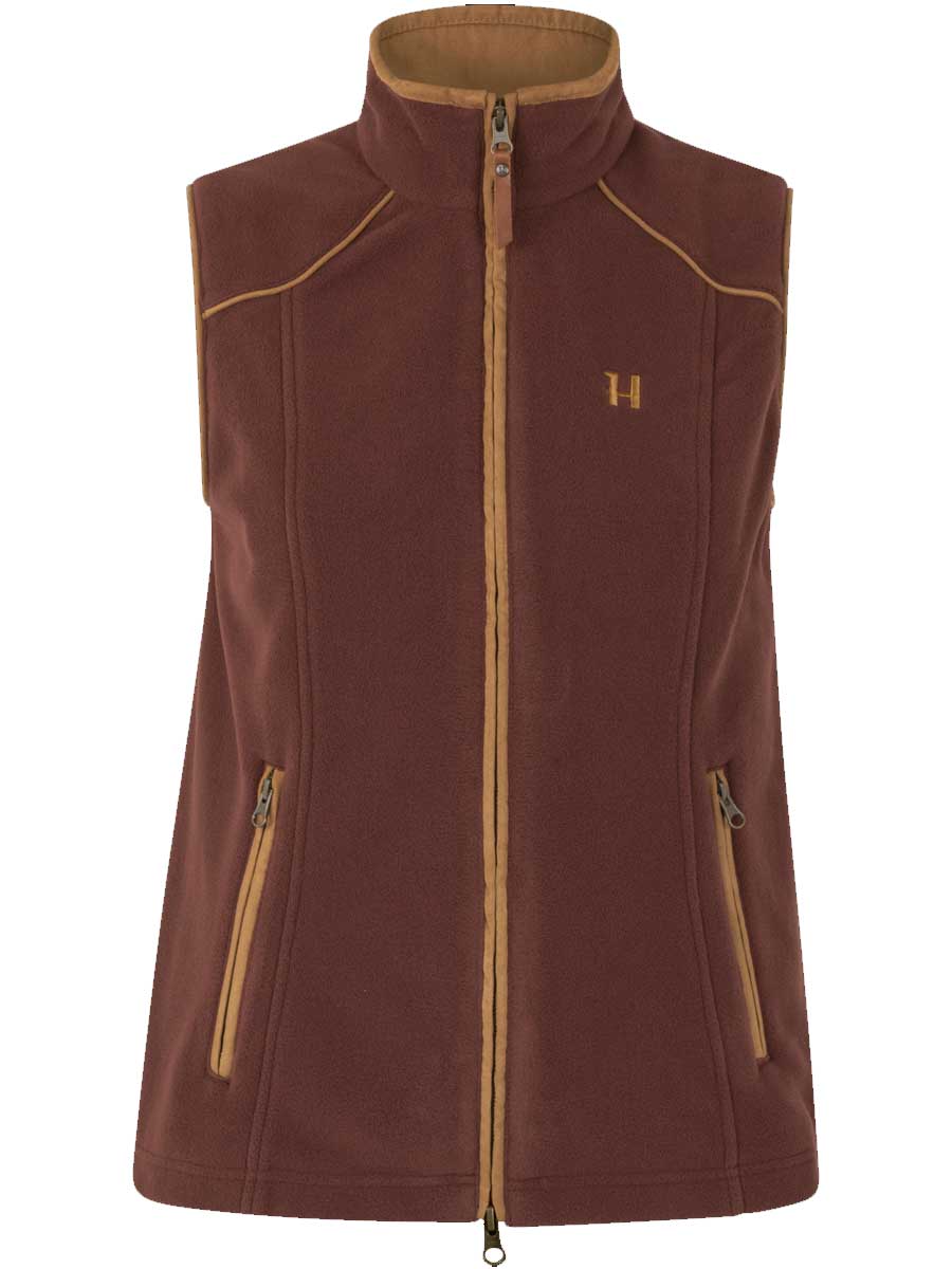 HARKILA Sandhem 200 Fleece Gilet - Women's - Burgundy - Image 2
