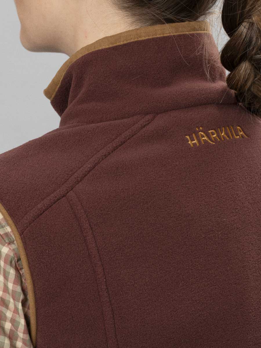 HARKILA Sandhem 200 Fleece Gilet - Women's - Burgundy - Image 3