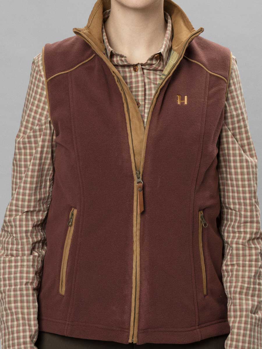 HARKILA Sandhem 200 Fleece Gilet - Women's - Burgundy - Image 4
