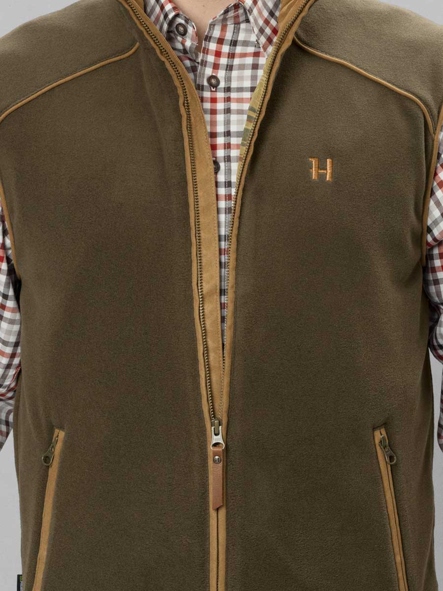 HARKILA Sandhem 200 Fleece Gilet - Mens Polartec - Willow Green - Image 4
