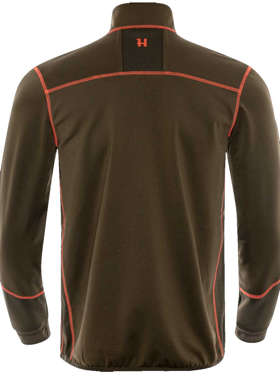 HARKILA Scandinavian Fleece Jacket - Mens - Willow Green & Shadow Brown - Image 3