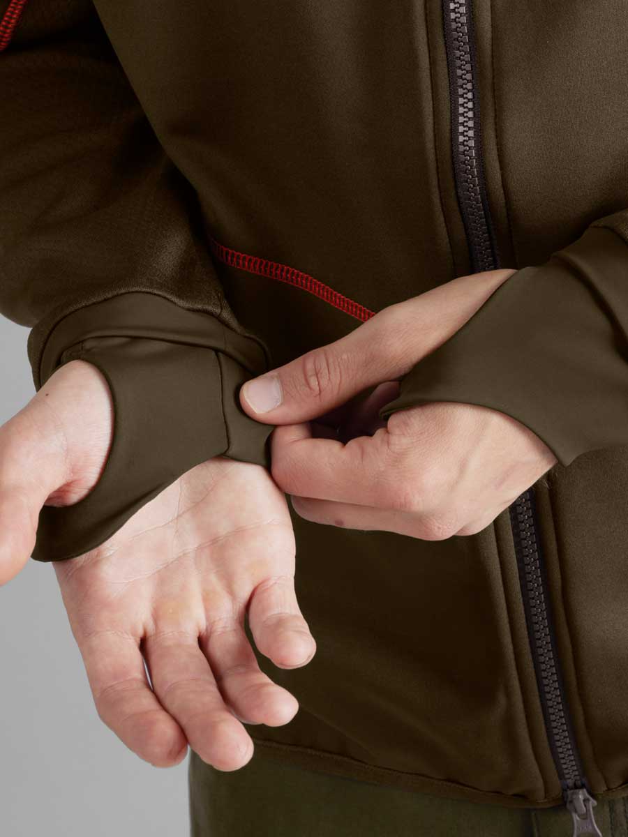 HARKILA Scandinavian Fleece Jacket - Mens - Willow Green & Shadow Brown - Image 5