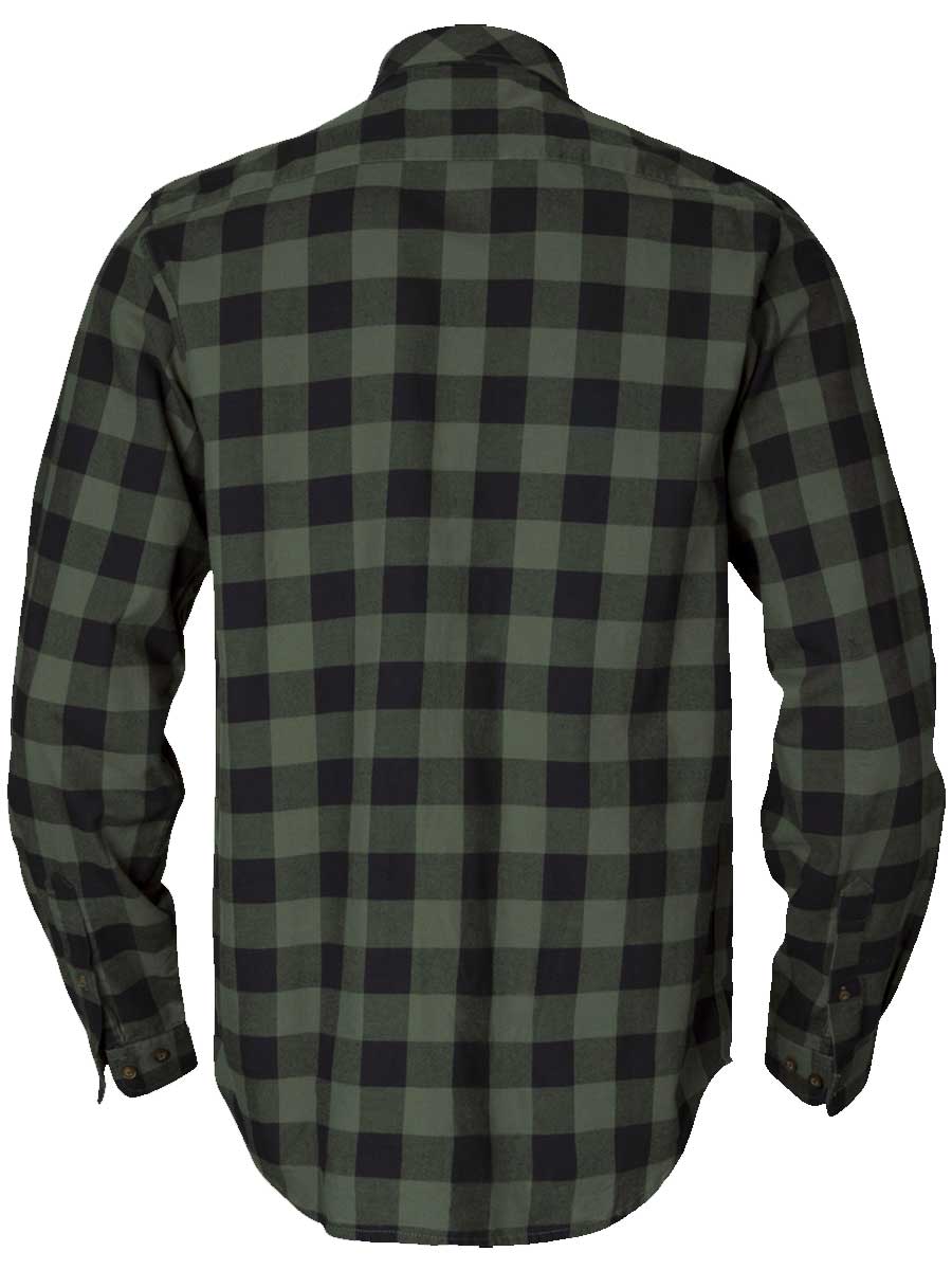 HARKILA Scandinavian Long Sleeve Shirt - Mens - Green Check - Image 2