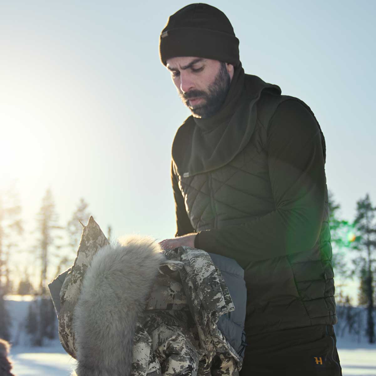 HARKILA Trygve Neck Gaiter - Willow Green - Image 2