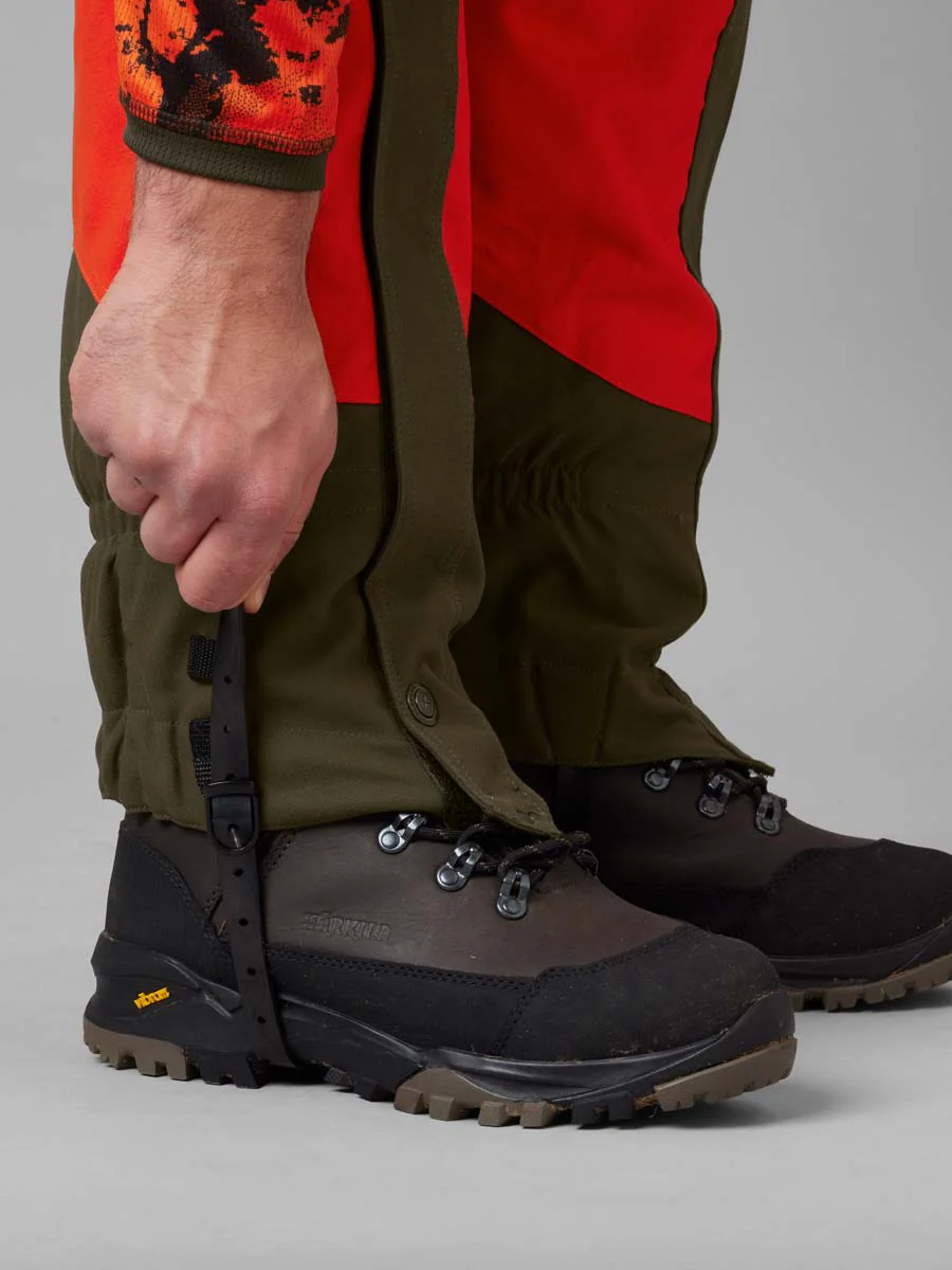 HARKILA Wildboar Pro Gaiters - Orange Blaze & Willow Green - Image 7