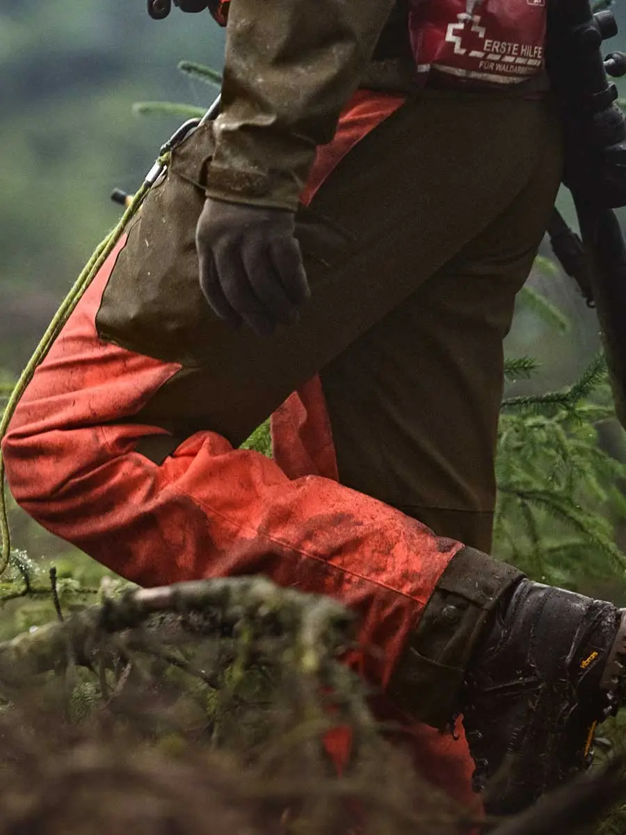HARKILA Wildboar Pro Trousers - Mens - Orange Blaze & Willow Green - Image 2