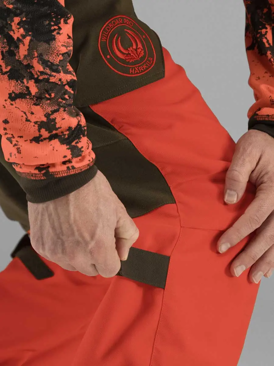HARKILA Wildboar Pro Trousers - Mens - Orange Blaze & Willow Green - Image 3