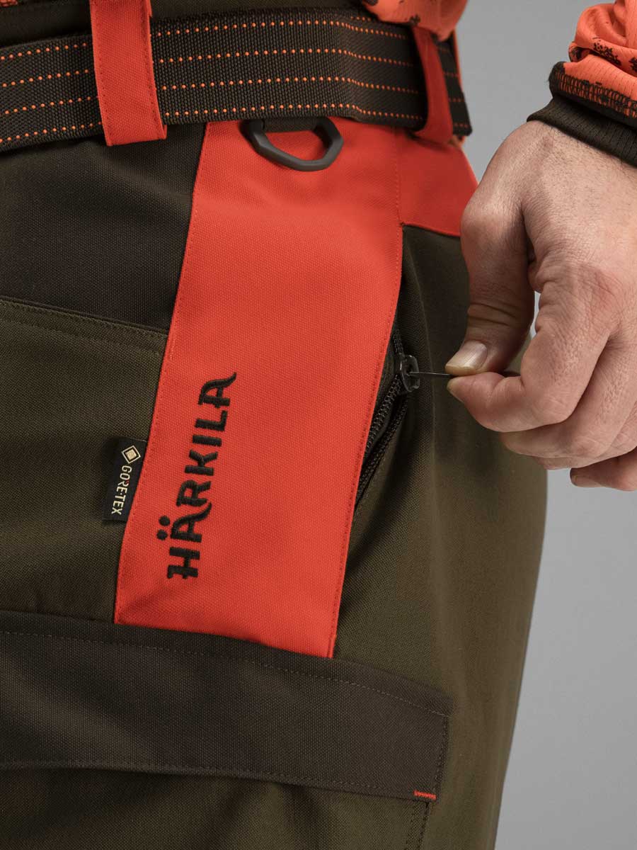 HARKILA Wildboar Pro Trousers - Mens - Orange Blaze & Willow Green - Image 4