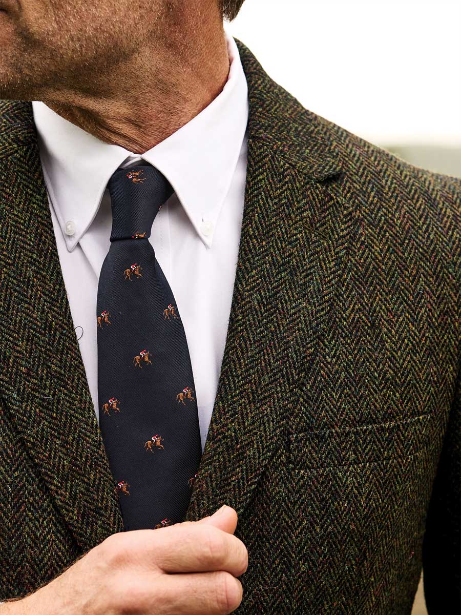 HARRIS TWEED Glencoe Tailored Fit Jacket - Mens - Green - Image 4