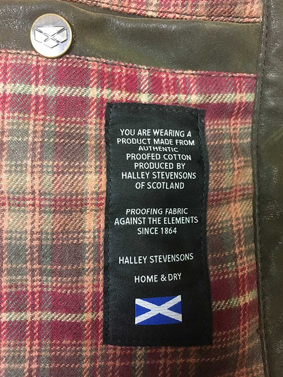 HOGGS OF FIFE Caledonia Men's Wax Jacket - Antique Olive - Image 3