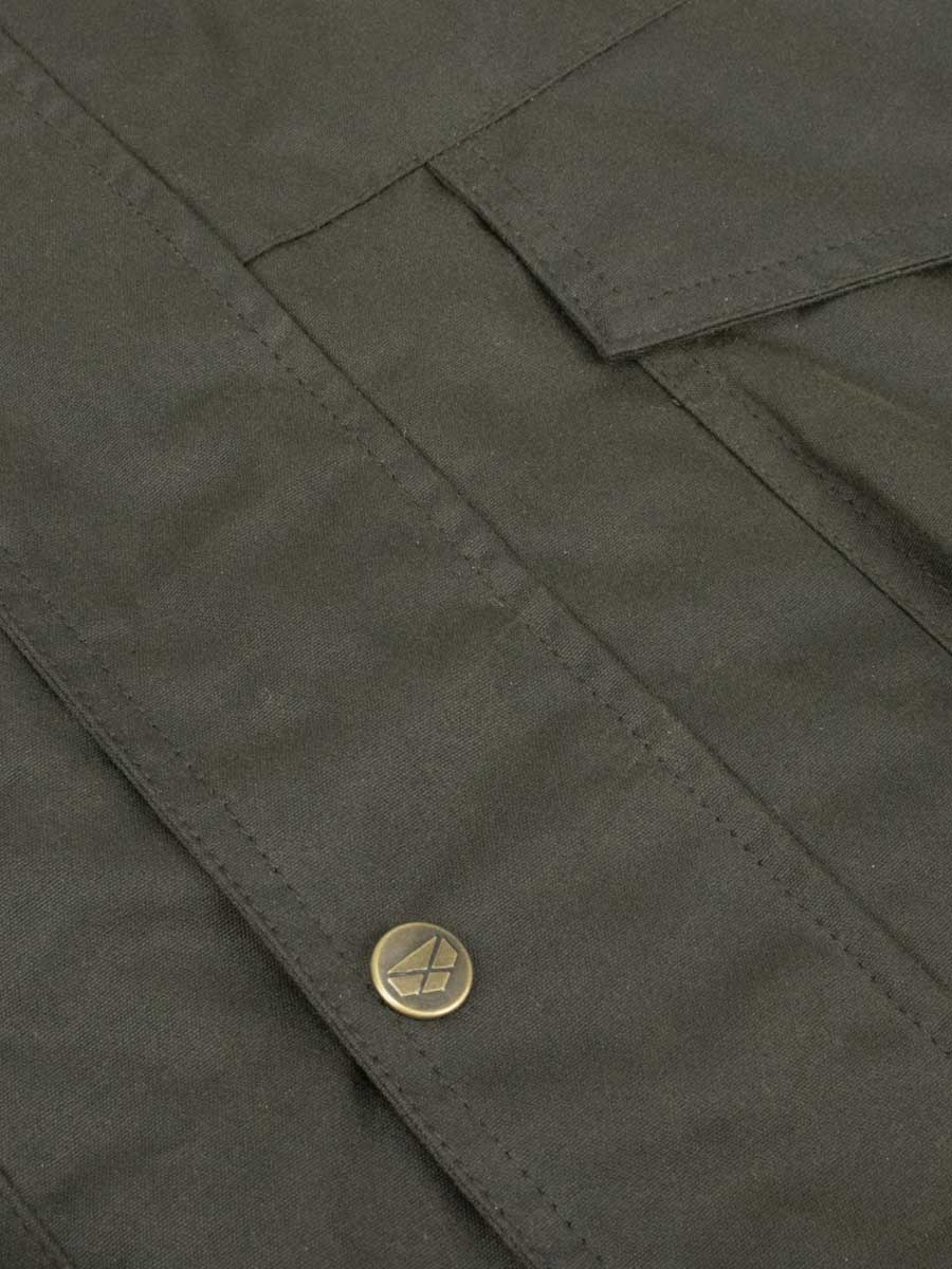 HOGGS OF FIFE Caledonia Men's Wax Jacket - Antique Olive - Image 7