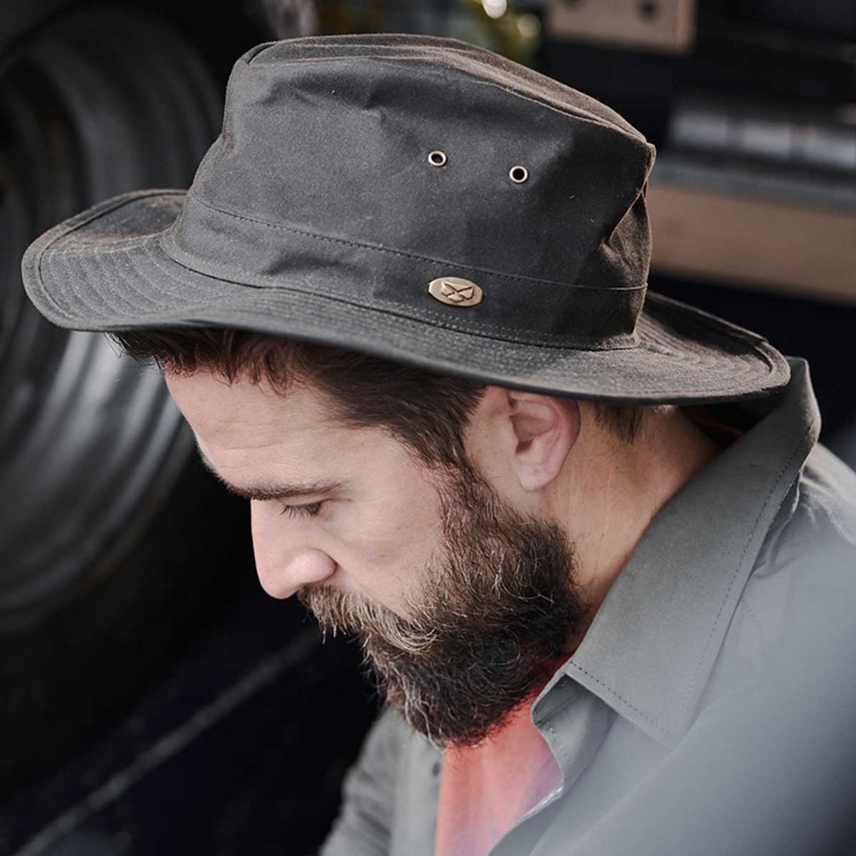 HOGGS OF FIFE Caledonia Waxed Hat - Antique Olive - Image 2